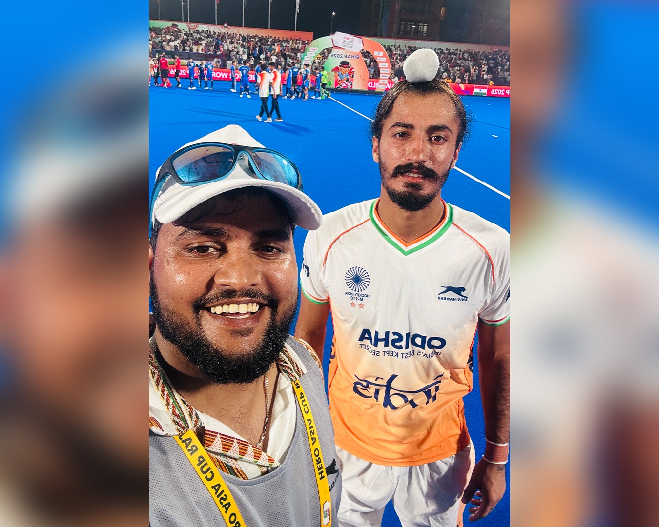Ravi Rao with Indian Hockey Player