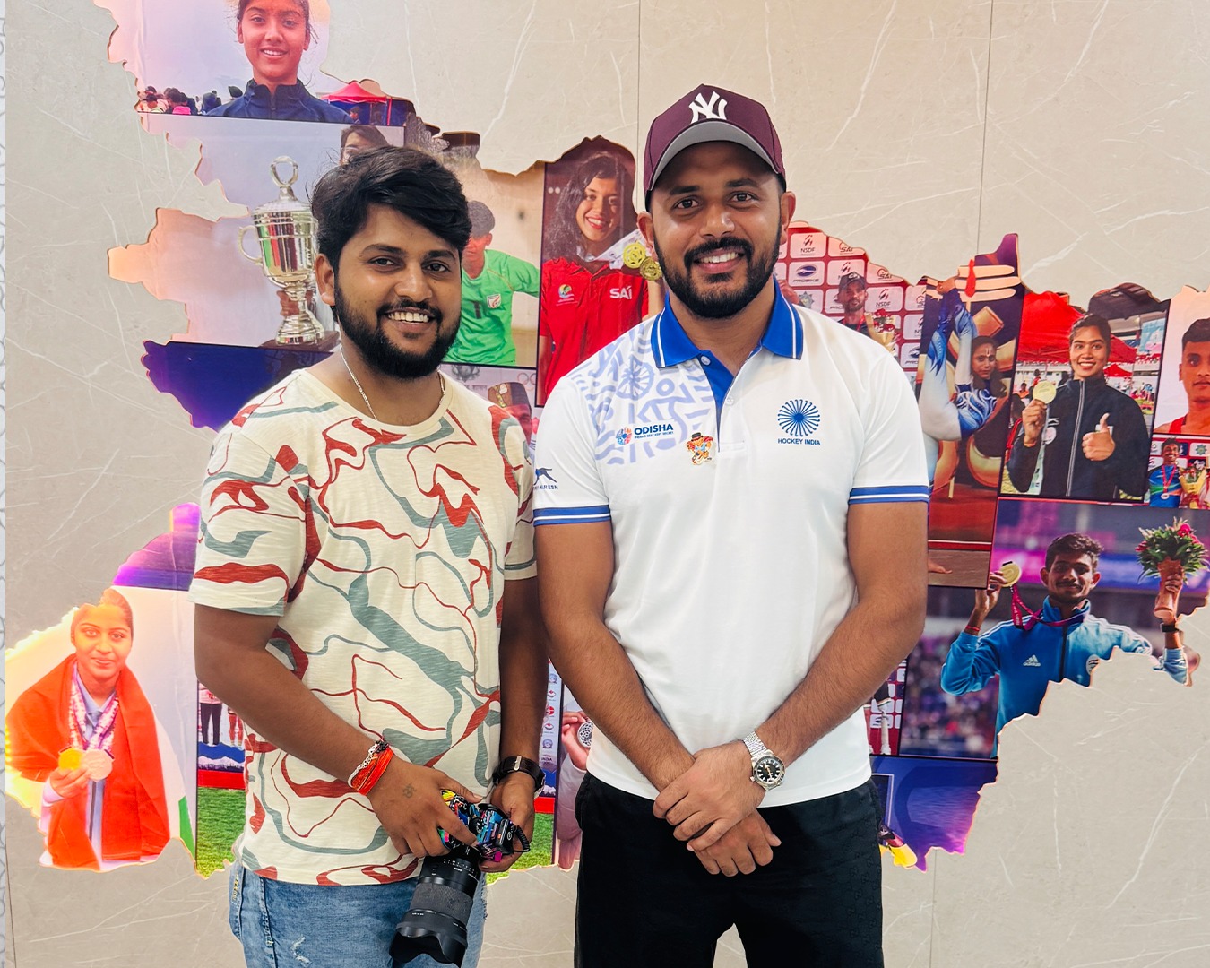 Ravi Rao with Captain of the Indian Hockey Team Harmanpreet Singh