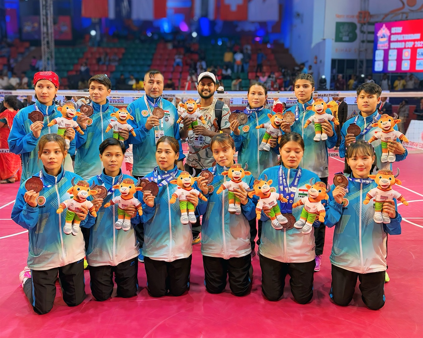Ravi Rao with Sepaktakraw Team